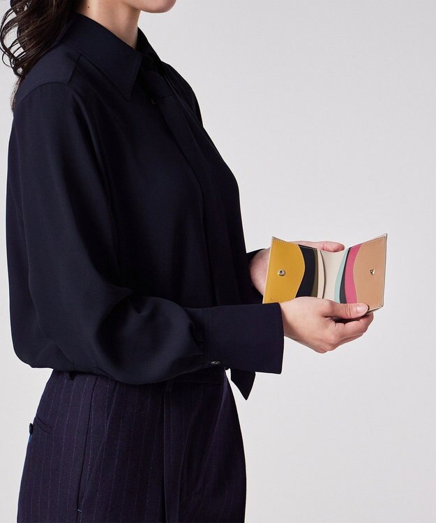 Paul Smith スワールカットカードレイヤー 2つ折り財布 アイボリー