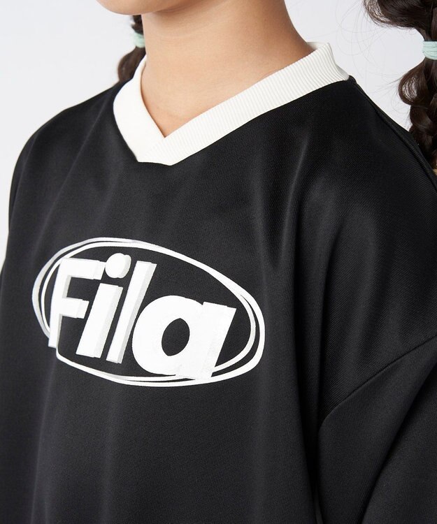 OP／FILA 【FILA】ショート丈スウェット/キッズ ブラック