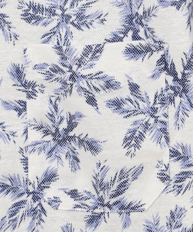 JOSEPH ABBOUD 【吸水速乾/ストレッチ/ノルマンディーリネン】リネンハニカム プリントジャージー シャツ ライラック系6