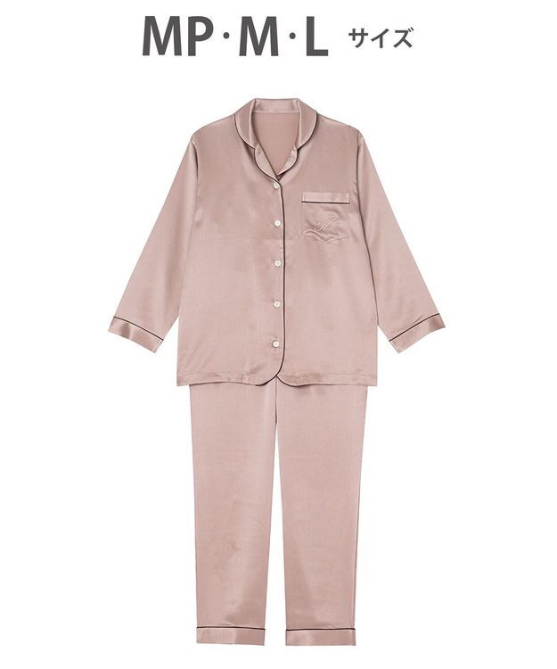 ワコール／睡眠科学 パジャマ シルク100% 長袖 長ズボン ここちよく眠れる 吸放湿性 レディース YDX542 睡眠科学／ワコール ロマンピンク