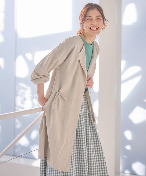 ANY 【洗濯機可/UVケア/接触冷感】ドロストピケカーディガン オフベージュ