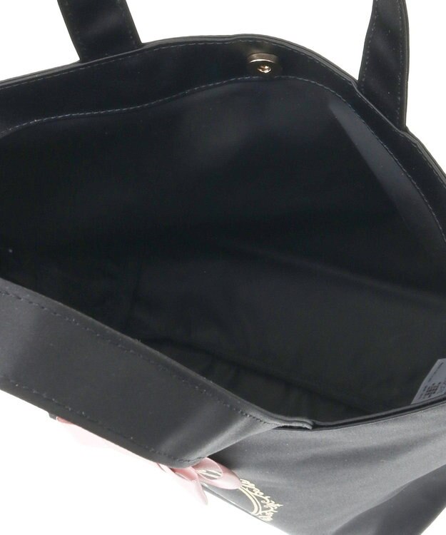 Maison de FLEUR EC限定フレームロゴサテンバッグ Black