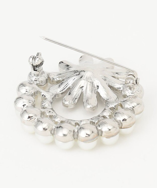 23区 【APPLAUDIR】ビジューパールブローチ シルバー系