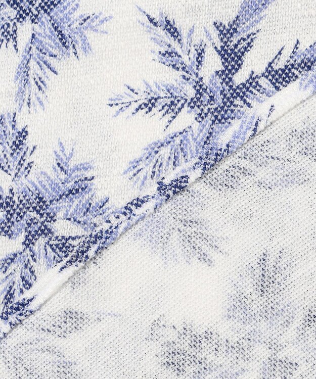 JOSEPH ABBOUD 【吸水速乾/ストレッチ/ノルマンディーリネン】リネンハニカム プリントジャージー シャツ ライラック系6