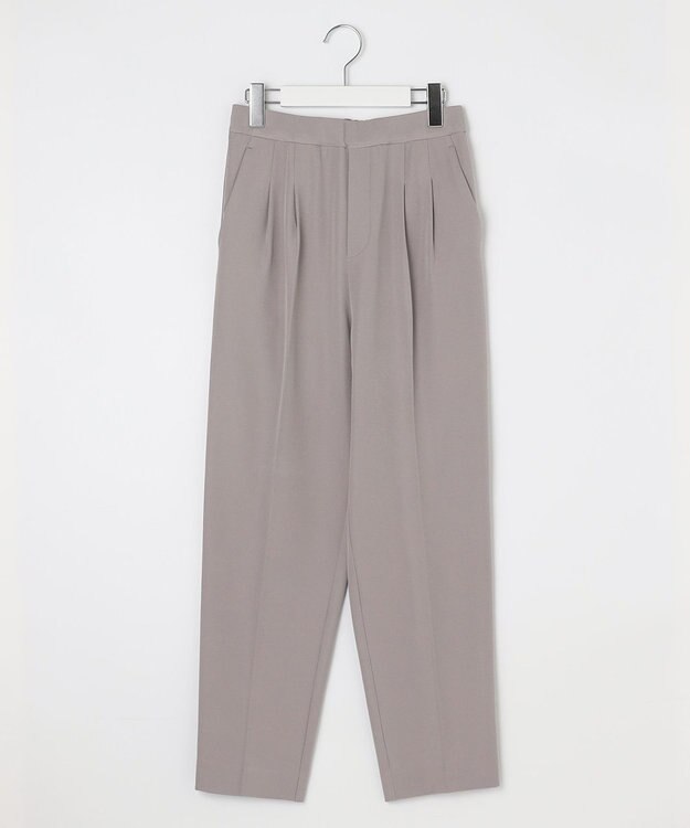 Feroux 【セットアイテム】美シルエット ブラウス×パンツ セットアップ ライトグレー系