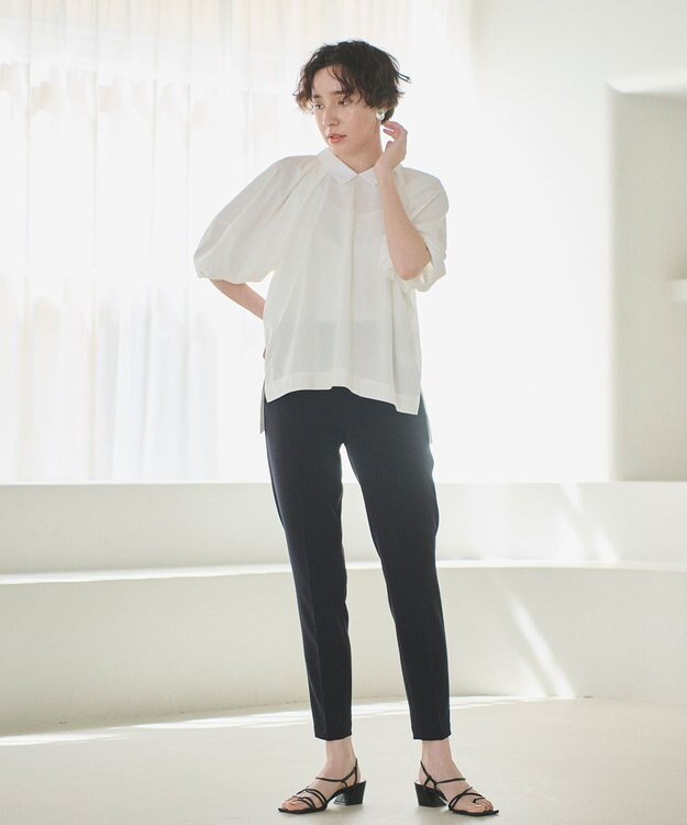 #Newans 【撥水・吸水速乾】コンビネーションベルスリーブカットソー ホワイト系