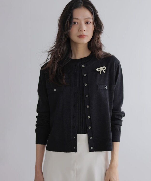 組曲 【好評につき追加販売】リボンビジューブローチ ゴールド系