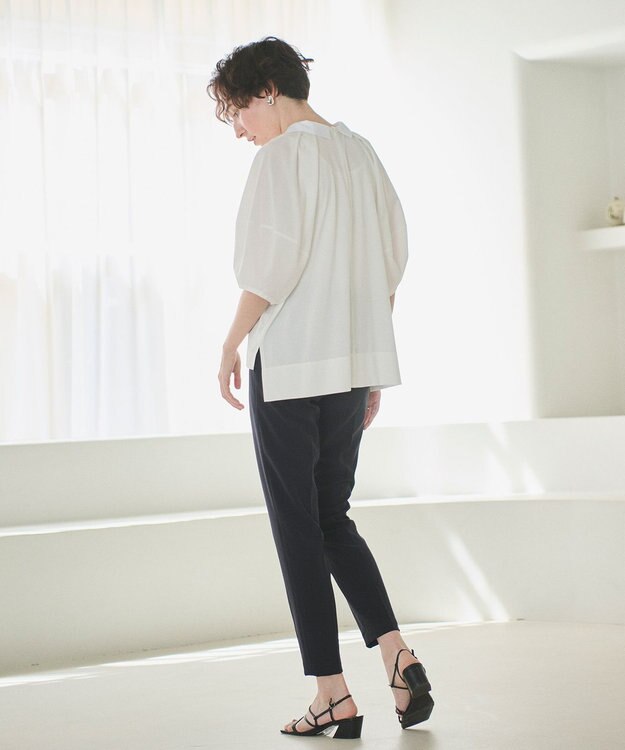 #Newans 【撥水・吸水速乾】コンビネーションベルスリーブカットソー ホワイト系