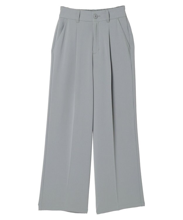 earth music&ecology タックストレートパンツ Light Gray