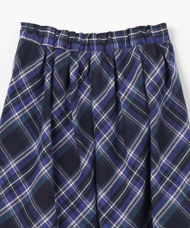 ANY KIDS チェック柄 スカパン ブルー系