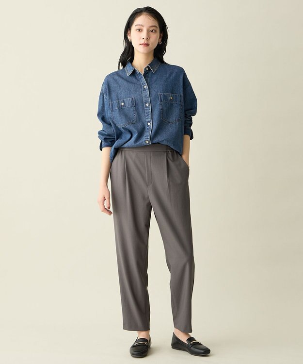 ANY オーバーデニムシャツ フェードインディゴ