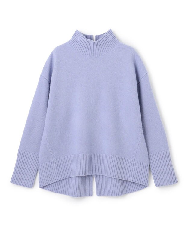 UNFILO カシミヤブレンド ハイネックニット サックス