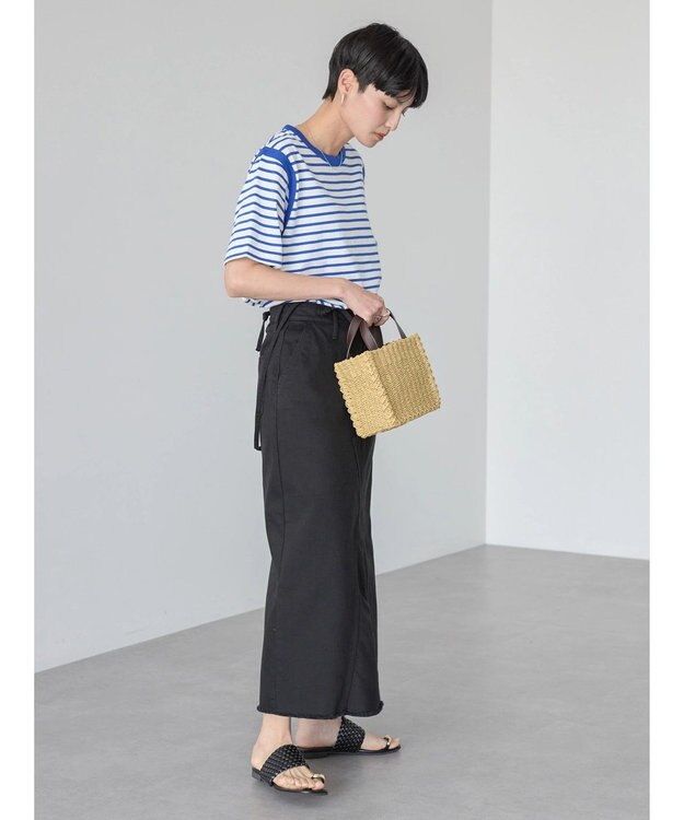 AMERICAN HOLIC バイカラーボーダーカットプルオーバー Border Blue