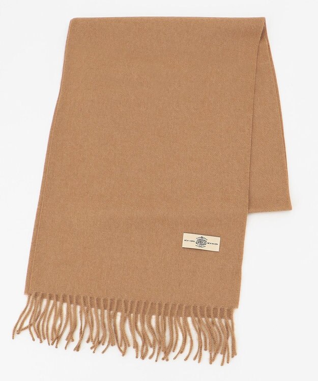 J.PRESS MEN 無染色ソリッド マフラー キャメル系