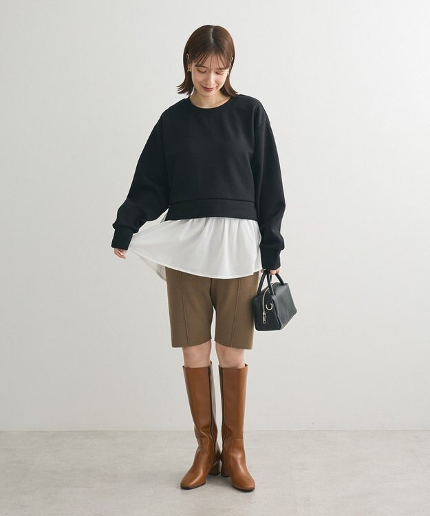 Green Parks ＳｏｆｔＣｕｓｈｉｏｎダンボールドッキングチュニック Black