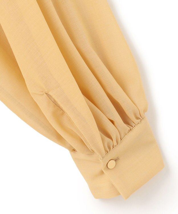 BEIGE， 【洗える】MOYE / シアーウールパフスリーブブラウス Mustard