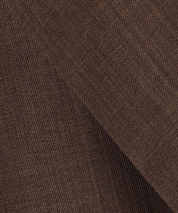 自由区 【接触冷感・速乾・UVカット・撥水・防シワ】リネンライクツイル ミドル丈ジレ ダークブラウン系