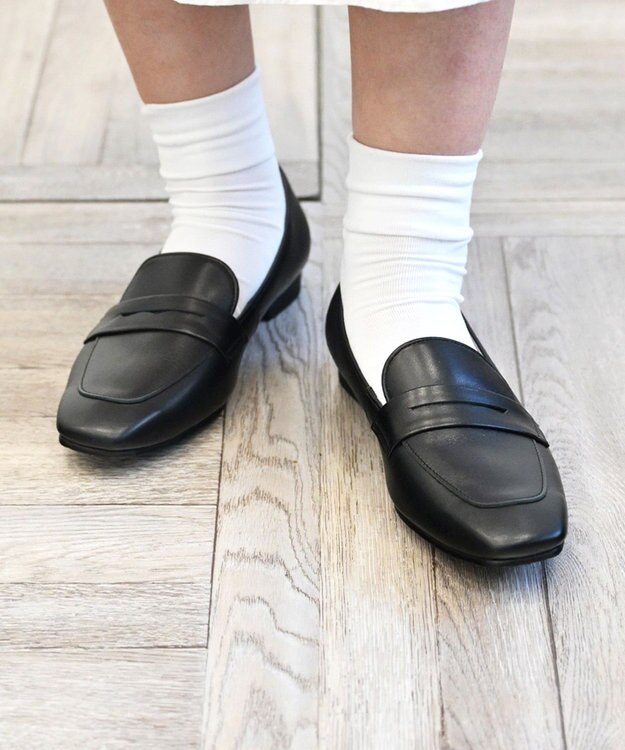 Pointer 日本製 本革シンプルローファー ブラック