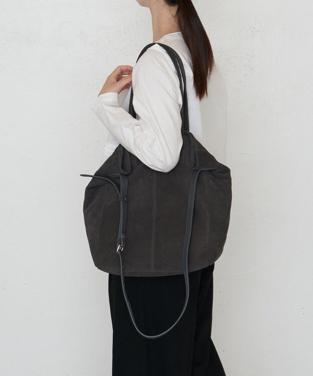 russet スエード2WAYトートバッグ(CE-1577) Gray