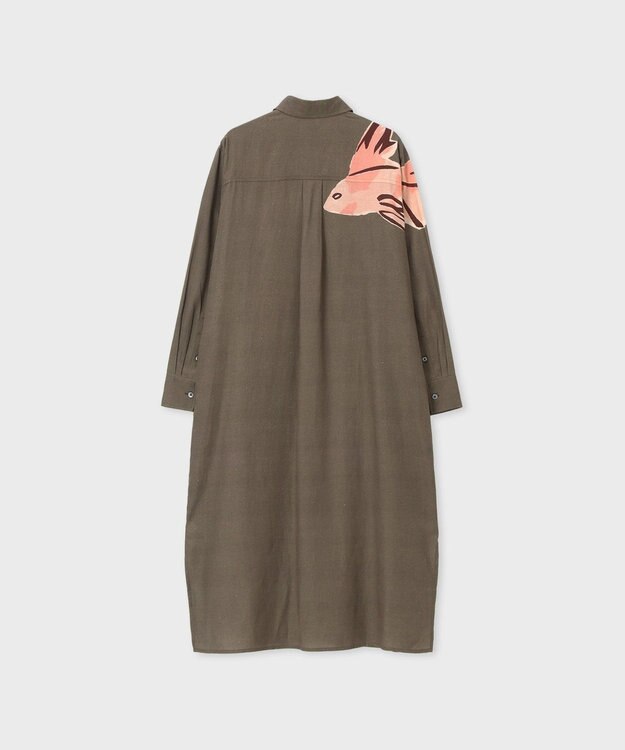 Paul Smith La Peche パネルプリント ワンピース カーキ