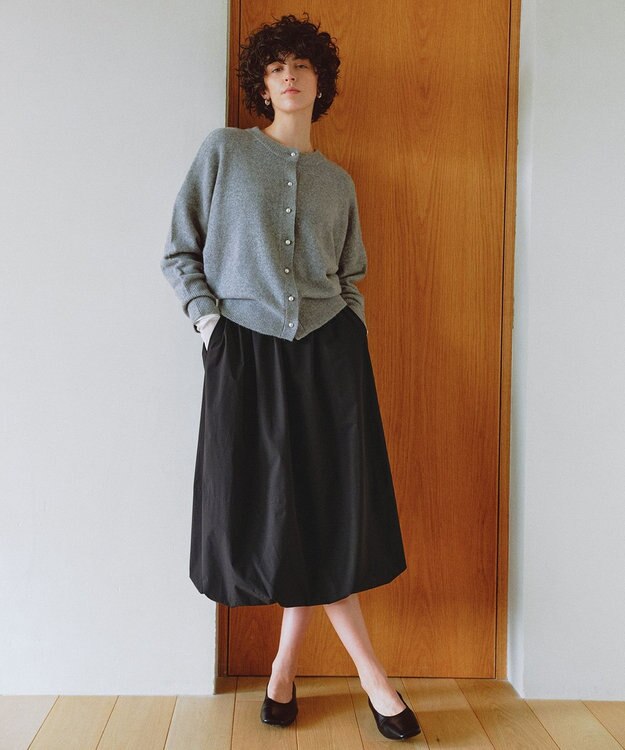 UNFILO 【撥水/軽量/ストレッチ】MOVE TEX バルーンスカート ブラック