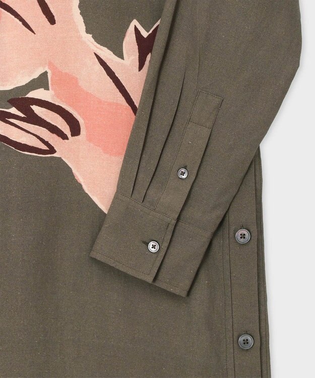 Paul Smith La Peche パネルプリント ワンピース カーキ