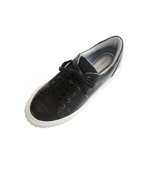 Pointer 日本製 レースアップ厚底スニーカー ブラック
