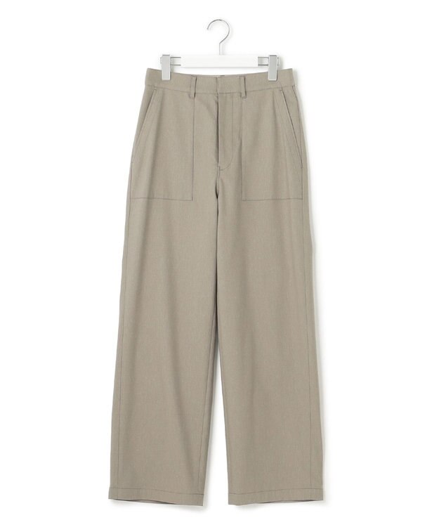 23区 【洗える】スラブツイルストレッチ ベイカー パンツ カーキ系