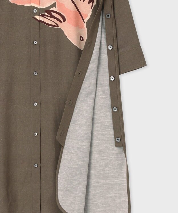 Paul Smith La Peche パネルプリント ワンピース カーキ