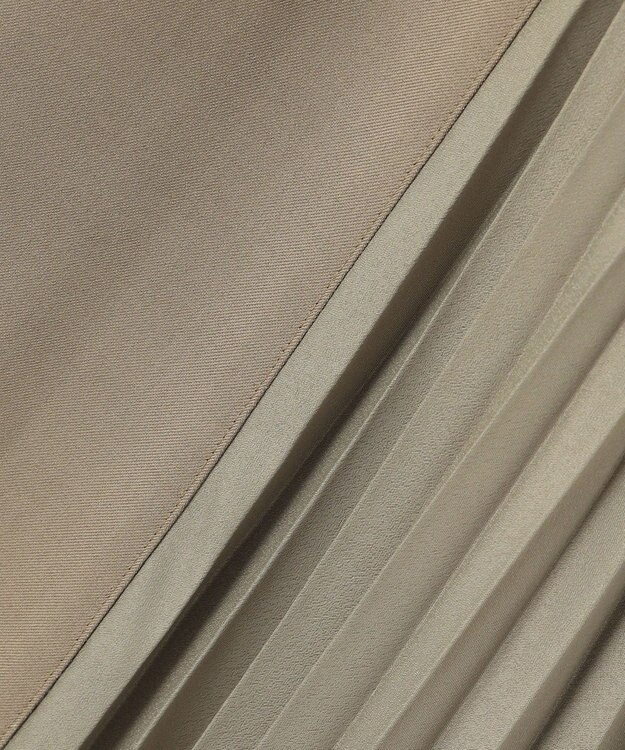 ANY SIS L 【2SET】プリーツコンビトレンチワンピース セット カーキ