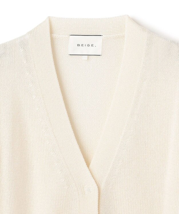 BEIGE， SPESSARTINE / Vネッククロップドカーディガン Ecru