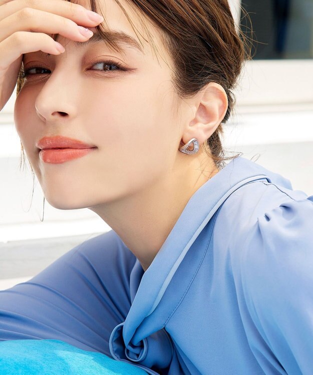 Tiaclasse 【金属アレルギー対応】ウェーブサークルピアス シルバー