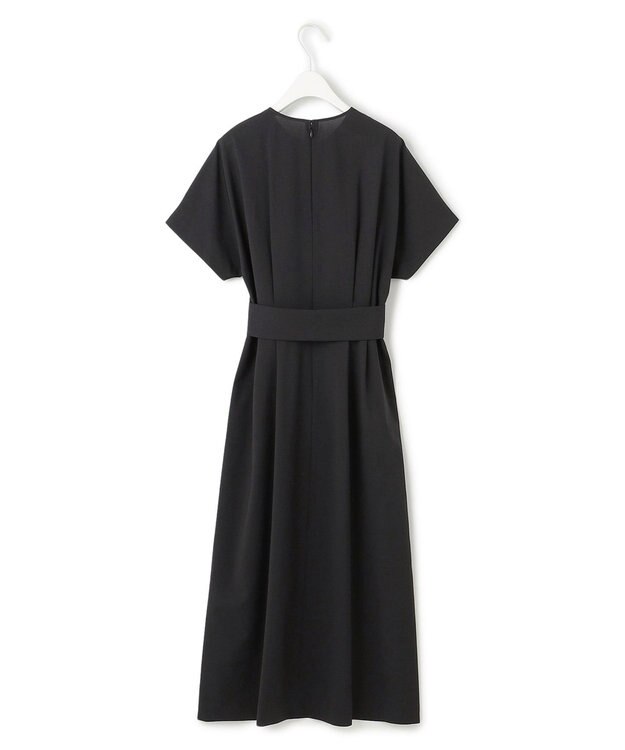 ICB L 【接触冷感・吸水速乾・防シワ・UVケア・洗える】 エステルドライトロ ワンピース ネイビー×ブラック系