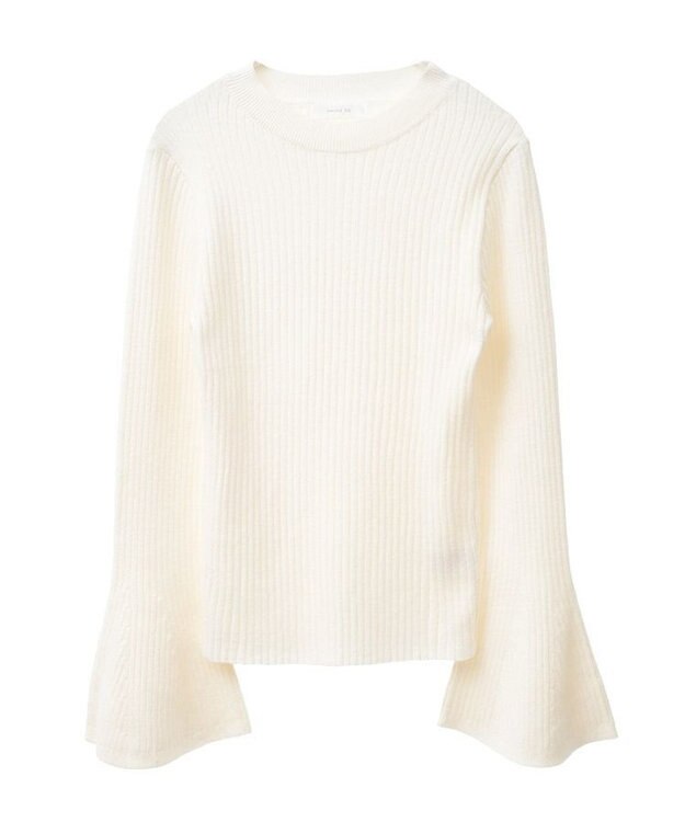 Green Parks ・ｓｗｉｎｇ　ｂｙ　ベルスリーブクルーリブニット Off White