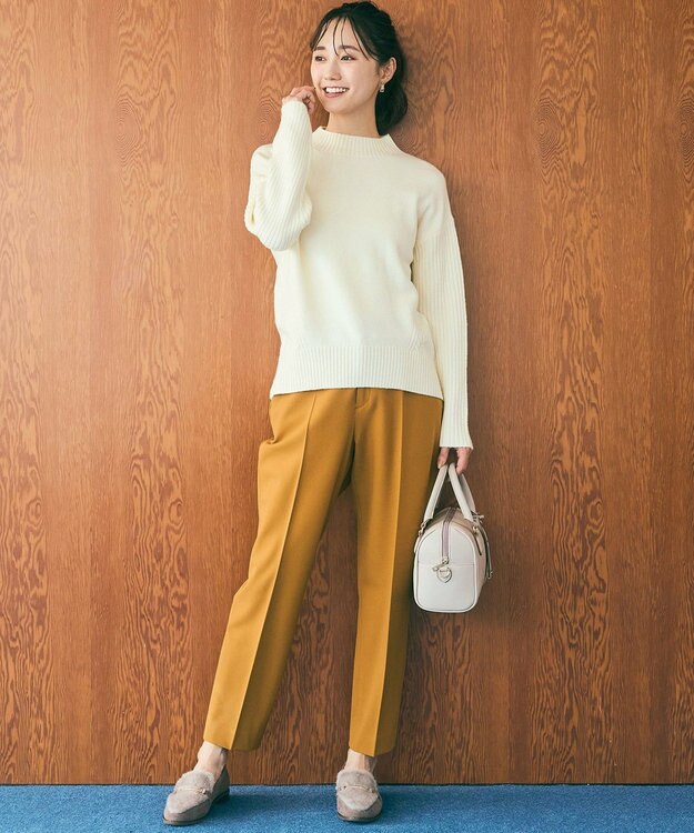 ANY SIS 【洗える】サイドケーブルアンゴラブレンド ニット アイボリー