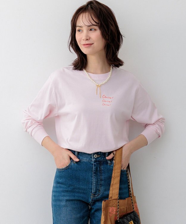 組曲 センターリボンイミテーションパール ネックレス ゴールド系