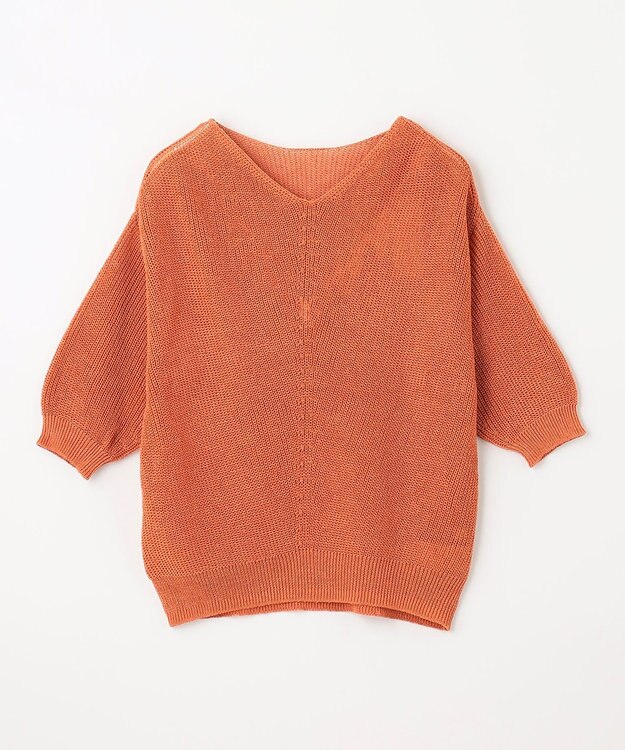 ANY 【洗濯機可能】ドライタッチニットプルオーバー オレンジ