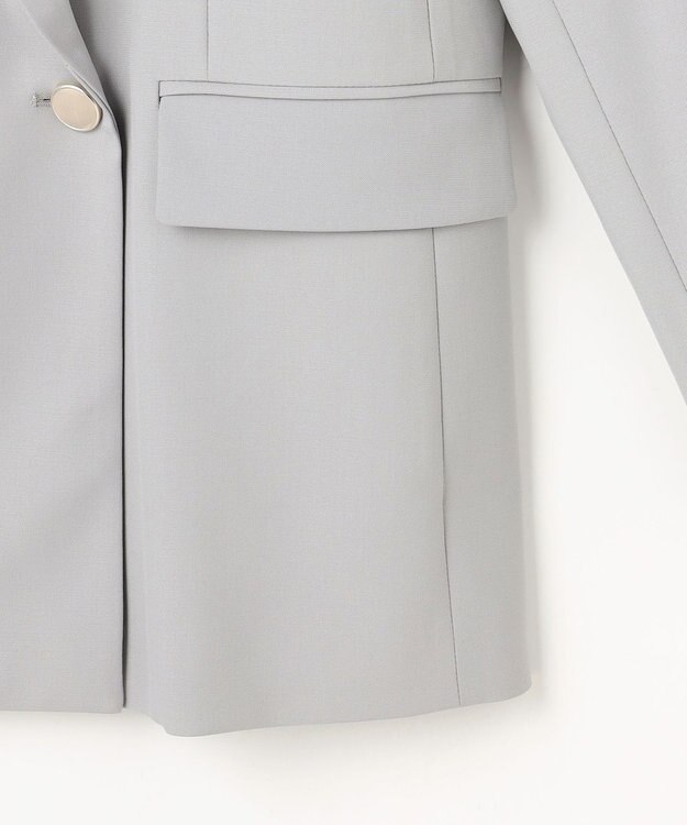 ANY L イージーケアライトストレッチダブルテーラードジャケット ライトグレー