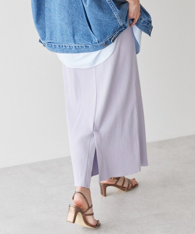 AMERICAN HOLIC 【WEB限定】針抜きテレコタイトスカート Purple