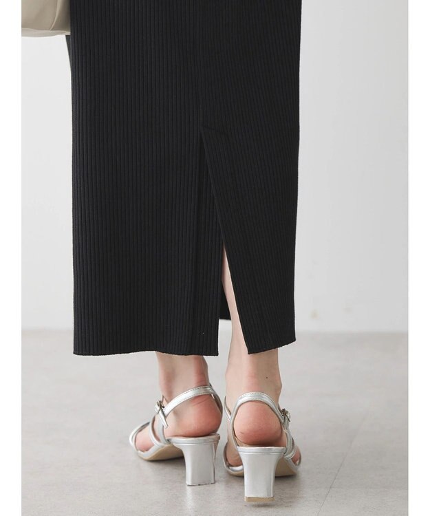 AMERICAN HOLIC 【WEB限定】針抜きテレコタイトスカート Black