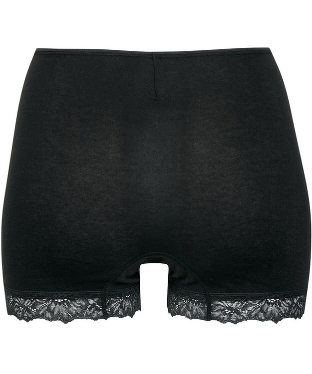 Wing ショーツ ボーイレングス 綿混(身生地部) 保温性(身生地部) おなかまわりすっぽり 温活 【カナウ 温活ショーツ】 はきこみ丈ふかめ 秋 冬 EC7200 ウイング／ワコール ブラック