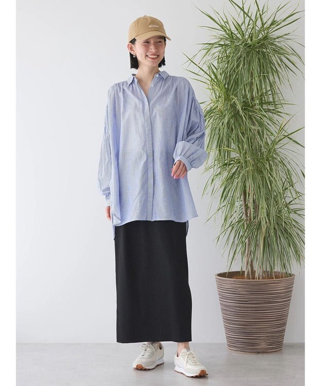 AMERICAN HOLIC 【WEB限定】針抜きテレコタイトスカート Black