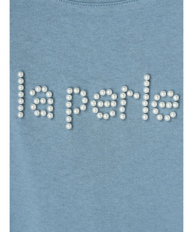 Green Parks ・ＲＡＹ　ＣＡＳＳＩＮ　パールドットロゴＴシャツ Blue