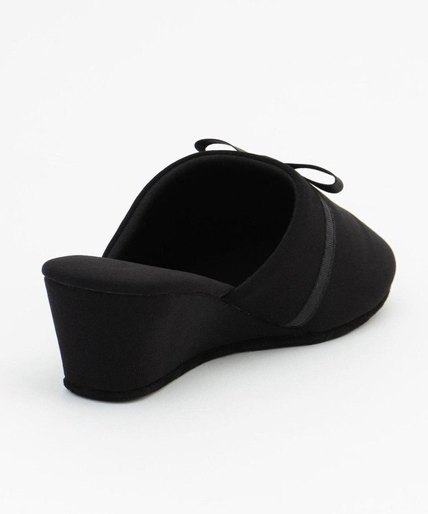 ANY SIS 【WEB限定・巾着付き】ヒール スリッパ ブラック系