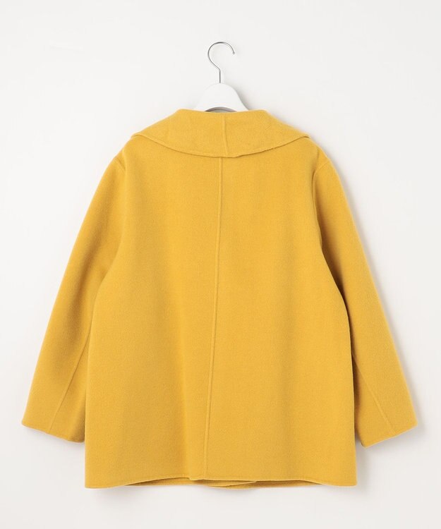 自由区 S ウールリバーショート コート イエロー
