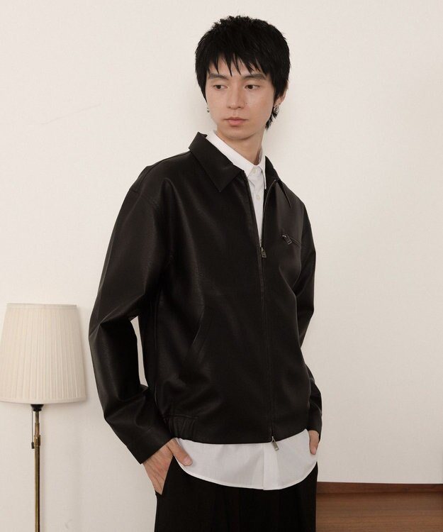 WEGO PUダブルZIPブルゾン ブラック