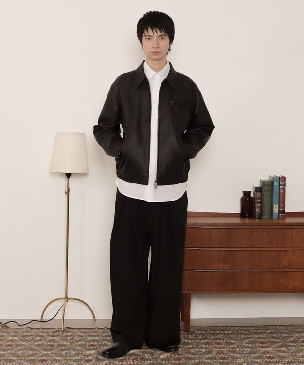 WEGO PUダブルZIPブルゾン ブラック