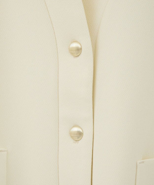 YECCA VECCA 金釦カットジョーゼットカーディガン Ivory