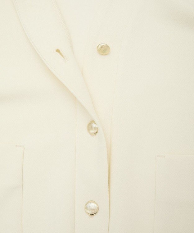 YECCA VECCA 金釦カットジョーゼットカーディガン Ivory
