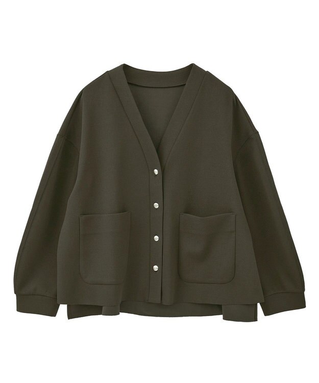 YECCA VECCA 金釦カットジョーゼットカーディガン Brown